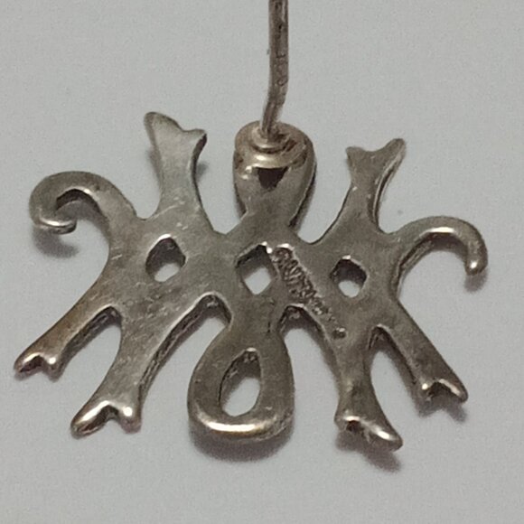 Vintage Artisan Sterling Silver Abstract Modernist Earrings - Picture 9 of 12